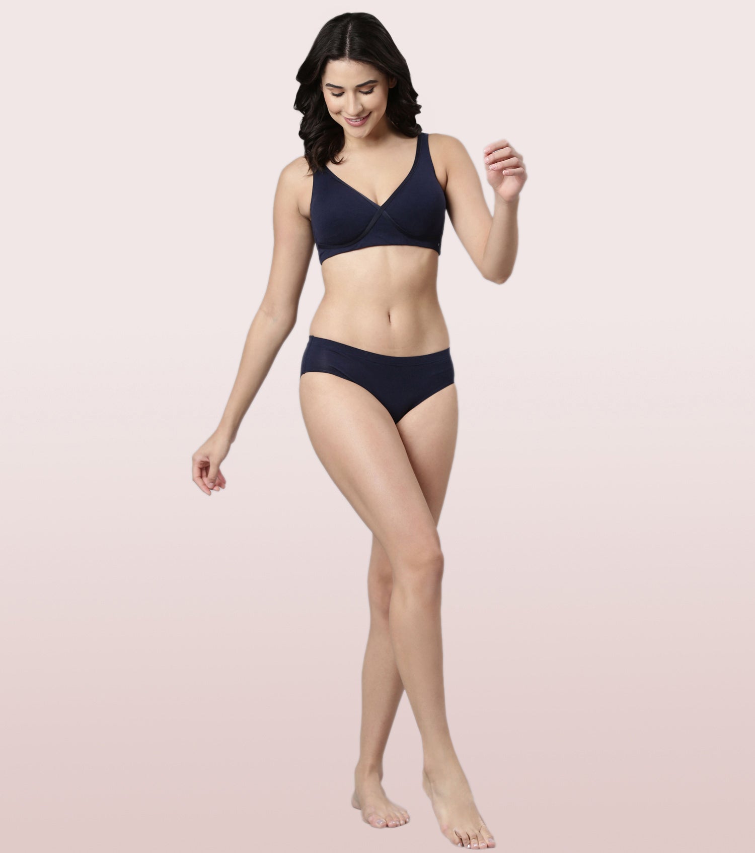 Enamor Black Ditsy Womens Innerwear - Get Best Price from