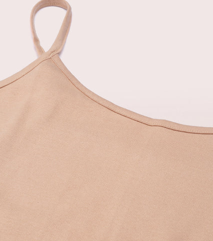 "Enamor E016  Flat Back Slim Fit Rib Camisole With Regular Length Regular Length"