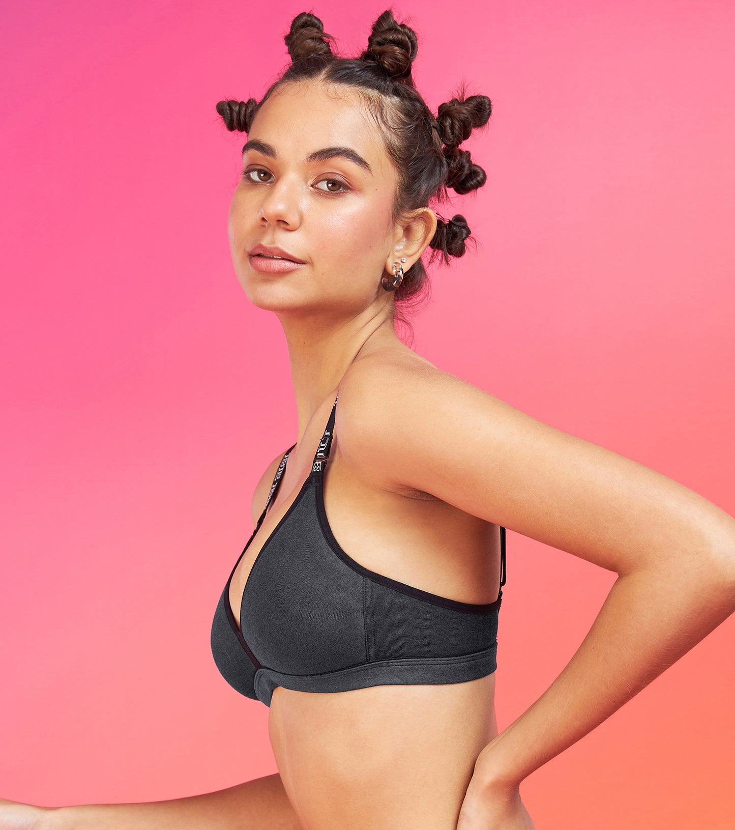 Enamor XO Graphite Non Wired Padded Regular Bra - Lena