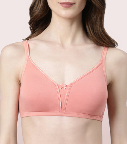 Enamor Stay New Comfort Triangle Cotton T-Shirt Bra | A072