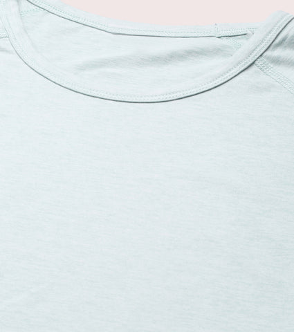 Slim Active Tee | Short Sleeve Raglan Scoop Neck Slim Active Tee With Reflective Graphic On Back | E089