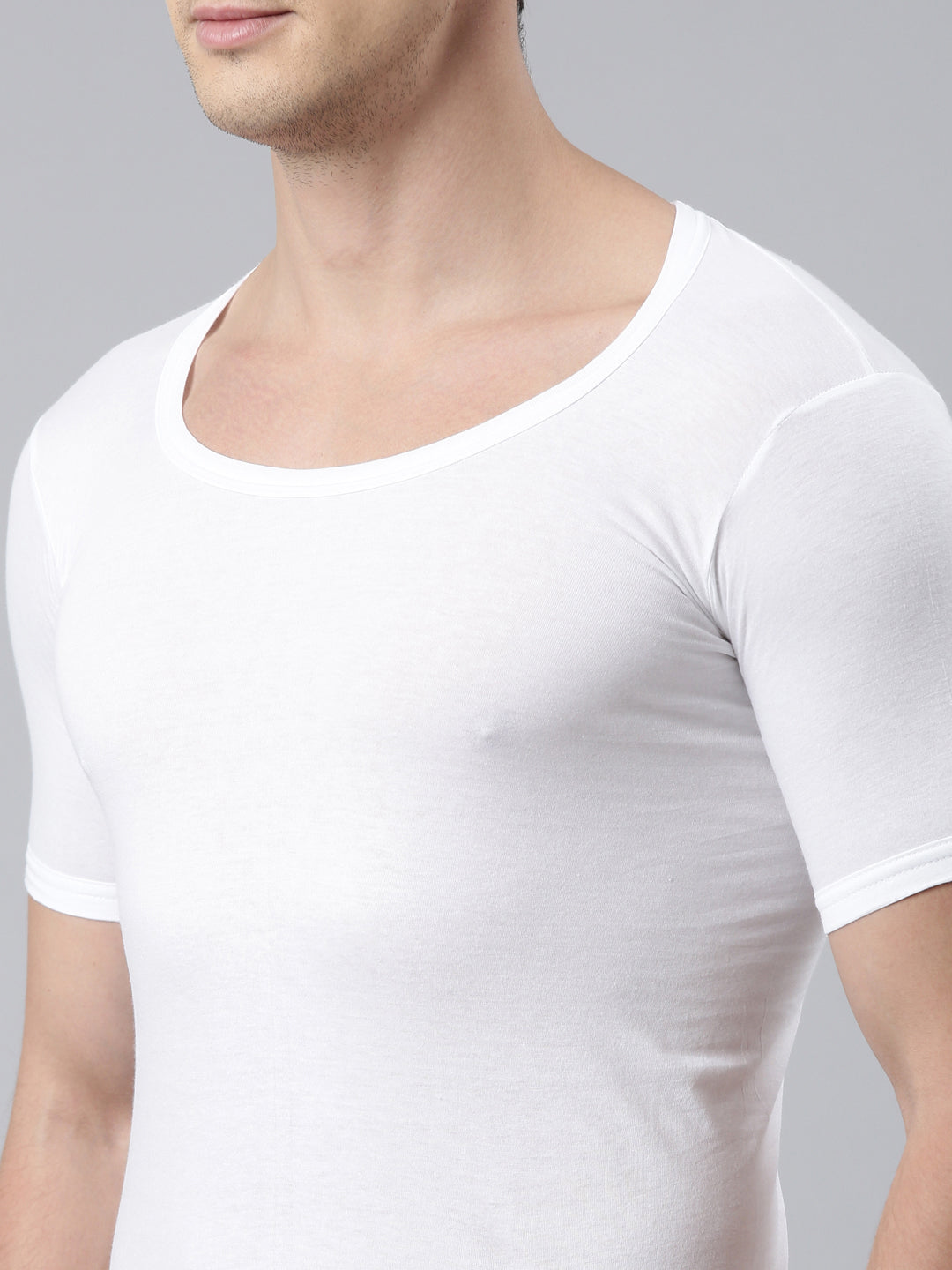 Dixcy Scott Originals Men’s White Vest Modern Fit Solid innerwear