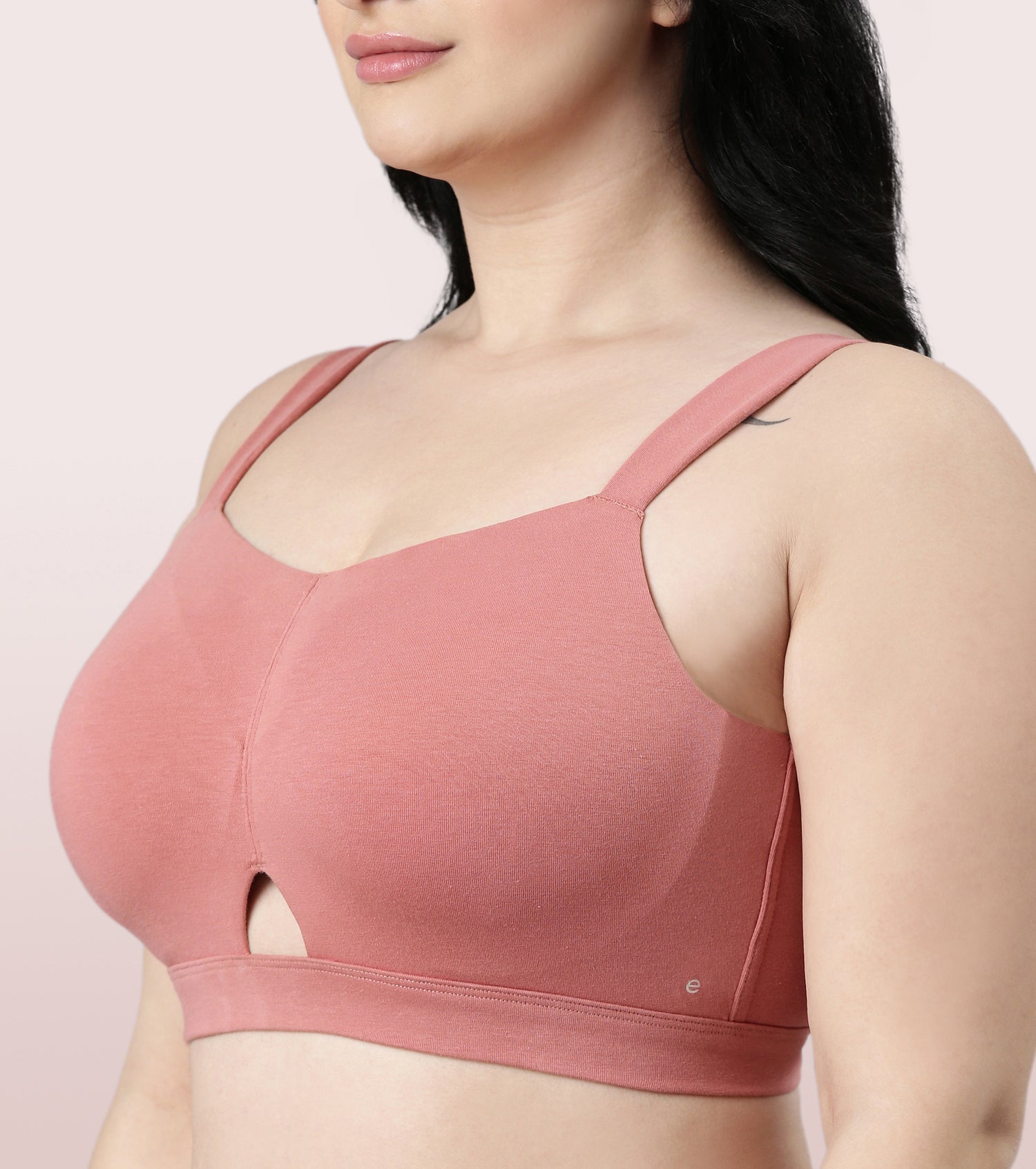 Enamor Cloud Soft Cotton Full Support Minimizer Bra | A064 - Rosette / 32C