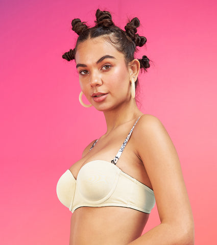 Enamor XO Toasted Almond Wired Padded Strapless Bra - Kimmie