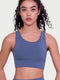 Enamor A202 Wide Straps Seamed T-back Basic Workout Sports Bra - Quick Dry, Antimicrobial, Removable Padding, Non-Wired, Full Coverage (Basalt)
