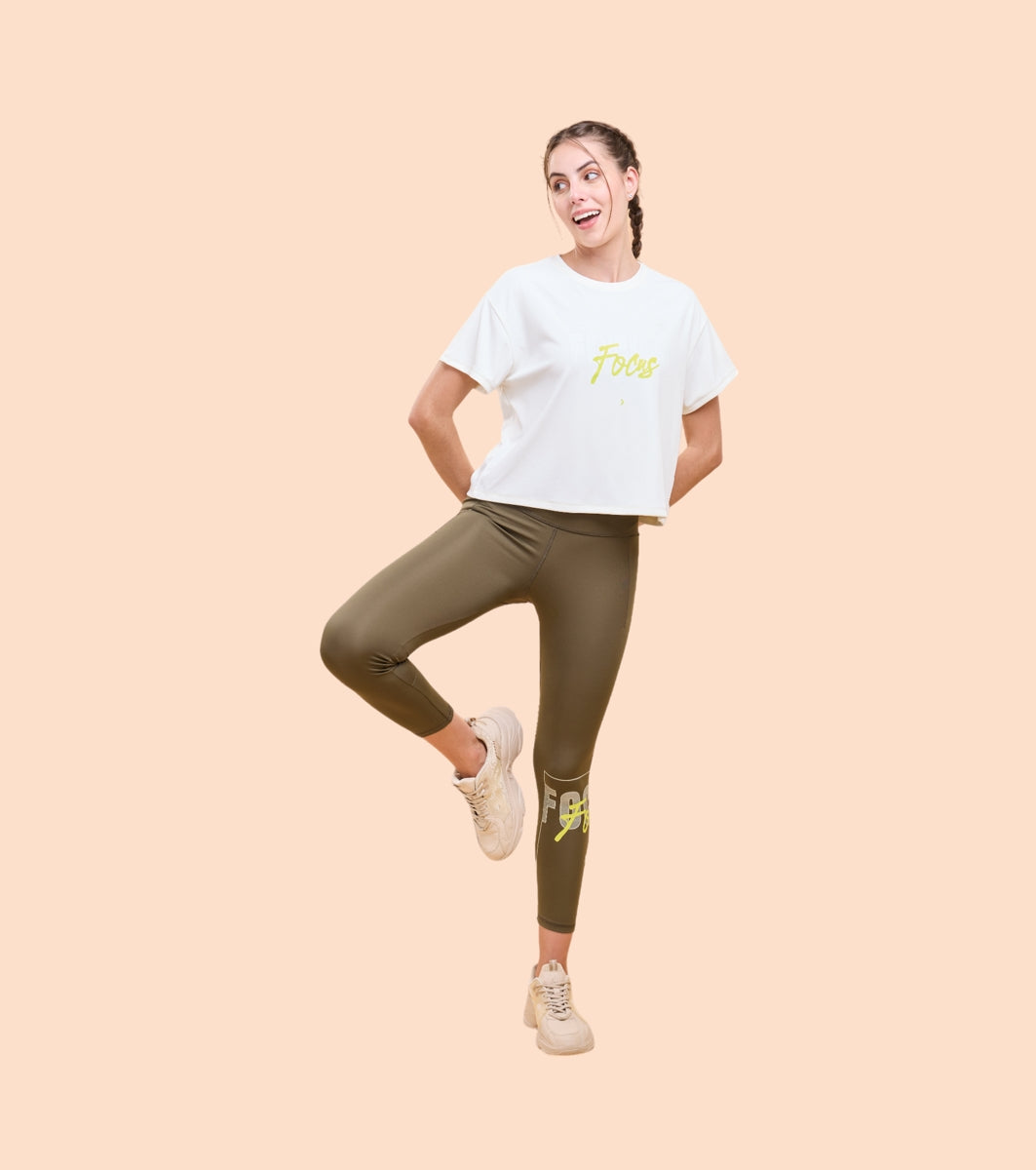 Enamor A606 Calm Legging - Dry Fit High Waist Basic Workout Leggings for Active Comfort