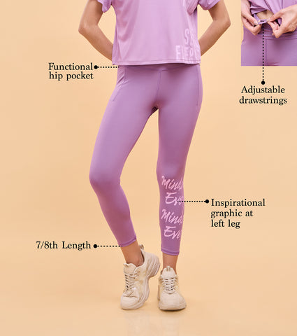 Enamor A606 Calm Legging - Dry Fit High Waist Basic Workout Leggings for Active Comfort