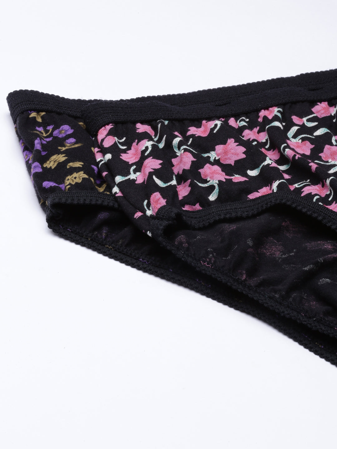 SLIMZ Women Mid Rise Elastic Printed Panty Pack of 6