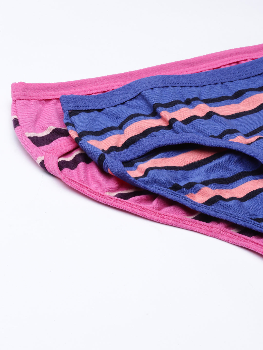 SLIMZ Women Low Rise Elastic Striped Panty Pack of 6