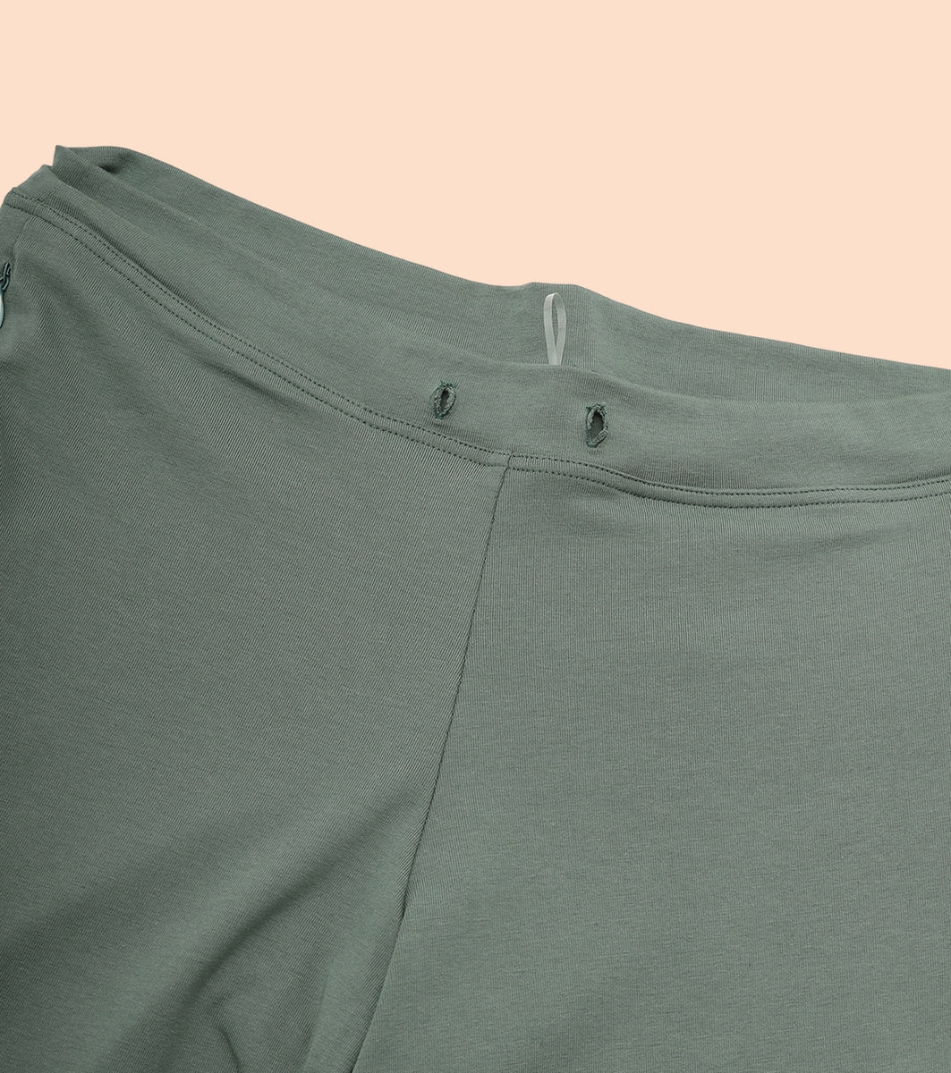 Enamor Essentials Womens E014-Mid Rise Slim Fit Basic Straight Leg Lounge Pants