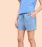 Enamor Essentials Womens E062-Mid Rise Relaxed Fit Thigh Length Jersey Shorts