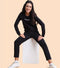 Enamor Full Sleeve Round Neck Regular Length Slip On Sweatshirt  For Women - Graphic Print, Relaxed Fit - E079 (Jet Blk/Be Here Now)