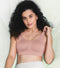 Enamor Bamboo Cotton IB07, Women's Pop-on Bra - 3X Softer, 4X more Absorbent, Antimicrobial, Padded, Wirefree, Full Coverage (Honey Beige)