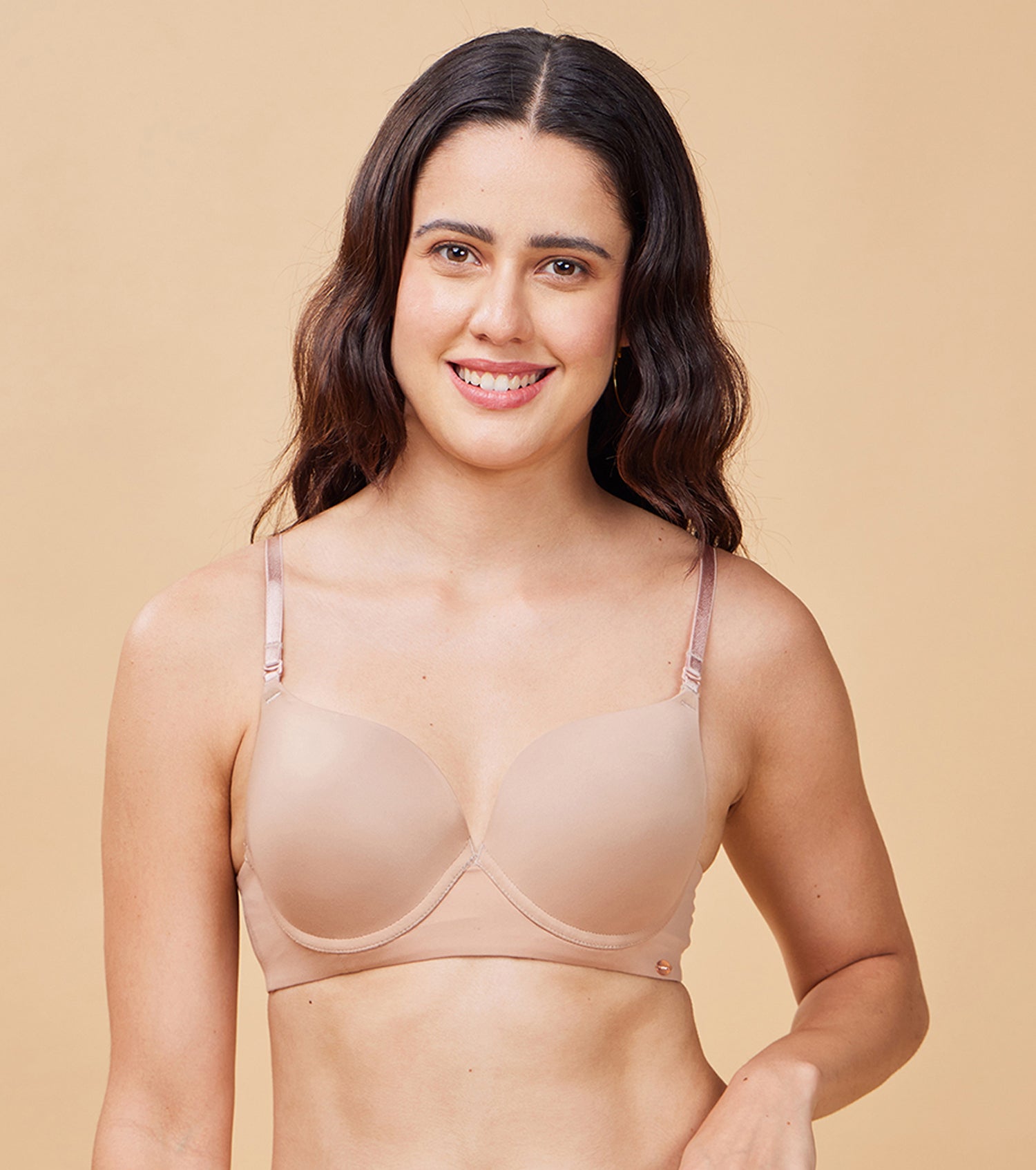 Enamor F114 Air Brush Women Push-up Lightly Padded Bra - Honey Beige / 32B