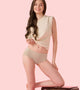 Enamor IP37 Innovations Flexi Free, Comfy Essentials, No Visible Panty Lines, All Day Comfort, Mid Waist Brief Panty for Women - Regular Coverage (Almond Skin)