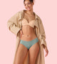 Enamor PB40 Innovations Invisi, All Day Comfort, Low Waist Bikini Panty for Women - No Visible Panty Lines, Sweat wicking, Free Cut, Regular Coverage -  Pack of 1 (Jadeite)
