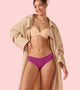 Enamor PB40 Innovations Invisi, All Day Comfort, Low Waist Bikini Panty for Women - No Visible Panty Lines, Sweat wicking, Free Cut, Regular Coverage -  Pack of 1 (Queen Pink)