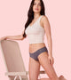 Enamor PB40 Innovations Invisi, All Day Comfort, Low Waist Bikini Panty for Women - No Visible Panty Lines, Sweat wicking, Free Cut, Regular Coverage -  Pack of 1 (Ink Grey)