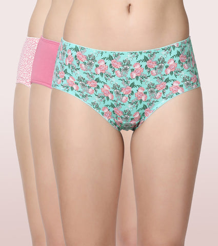 Low Waist Hipster Panty - Multi Color - Pack of Three