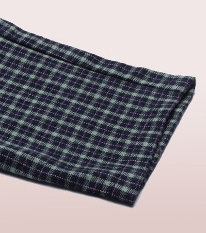 Lazy Pant | Pull-On Flannel Pants With Satin Adjustable Waist Drawstring & Pockets