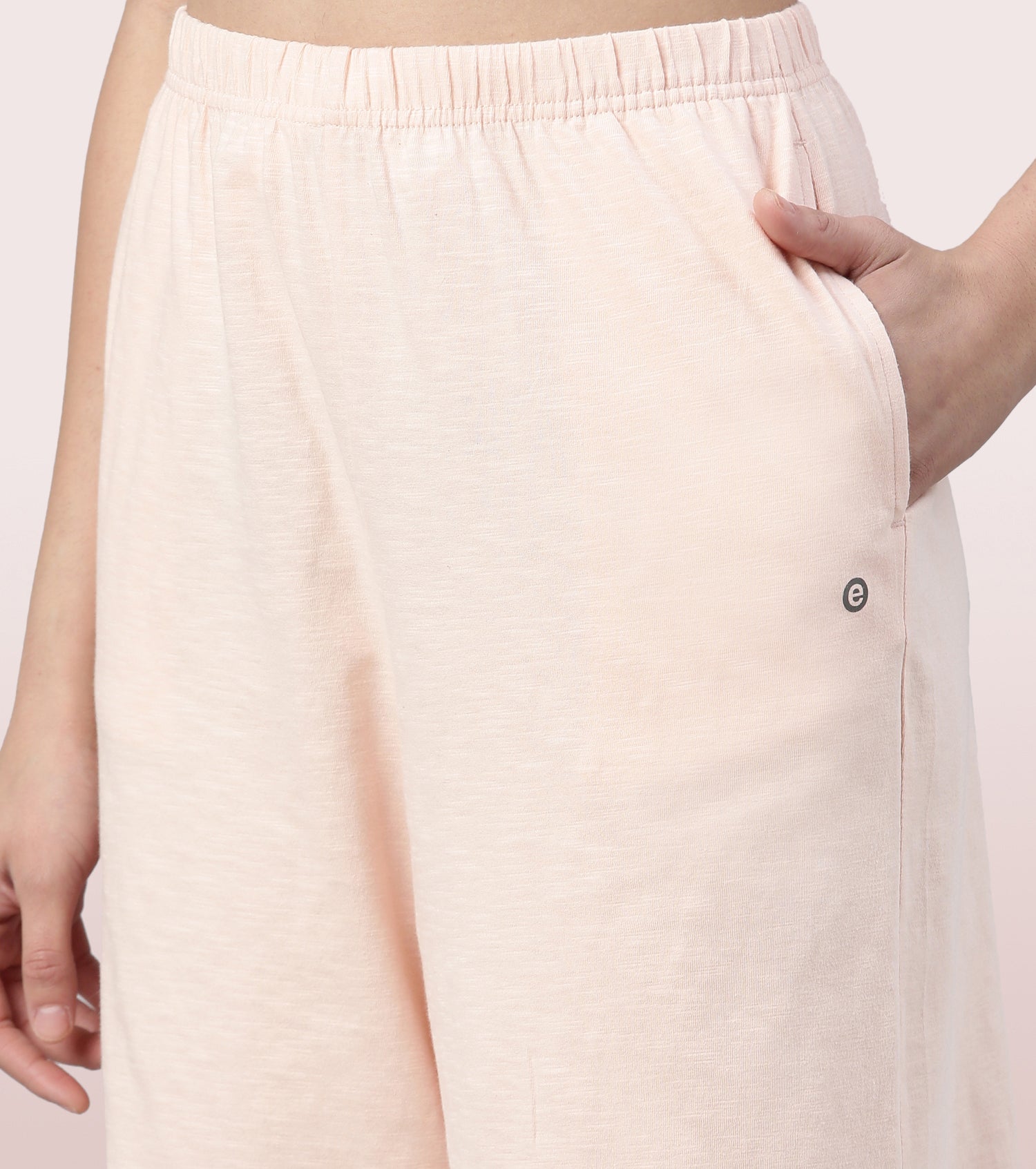 Enamor High Rise Basic Culottes For Women | Breathable Cotton Slub Jersey Culottes | Fern Green