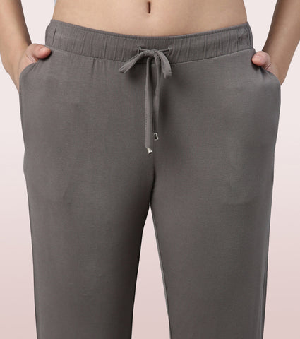 Lazy Pant | Pull-On Flannel Pants With Satin Adjustable Waist Drawstring & Pockets