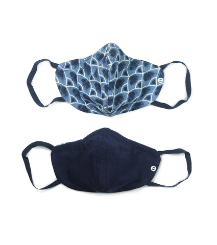 REVERSIBLE MASK : 4-Layer Safety Mask With Cotton | >95% Protection | Adult Mask - Pack of 3
