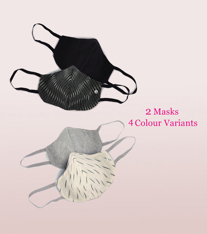 IKAT CRAFT MASK : 3-Layer Reversible Safety Mask with Cotton Comfort | >95%* Protection | Adult Mask - Pack of 2