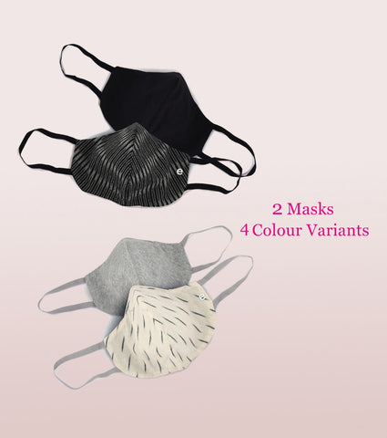 IKAT CRAFT MASK : 3-Layer Reversible Safety Mask with Cotton Comfort | >95%* Protection | Adult Mask - Pack of 2