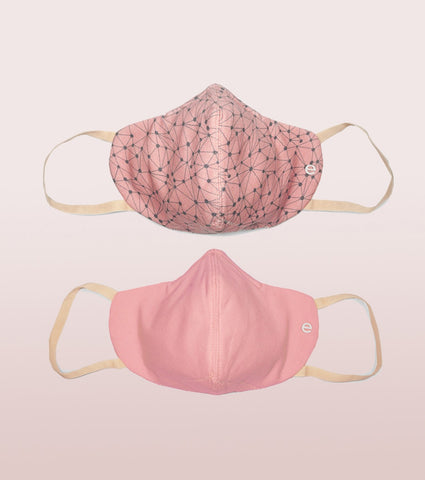 REVERSIBLE MASK : 4-Layer Safety Mask With Cotton | >95% Protection | Adult Mask - Pack of 3