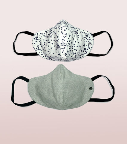 REVERSIBLE MASK : 4-Layer Safety Mask With Cotton | >95% Protection | Adult Mask - Pack of 3