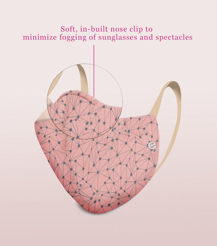REVERSIBLE MASK : 4-Layer Safety Mask With Cotton | >95% Protection | Adult Mask - Pack of 3