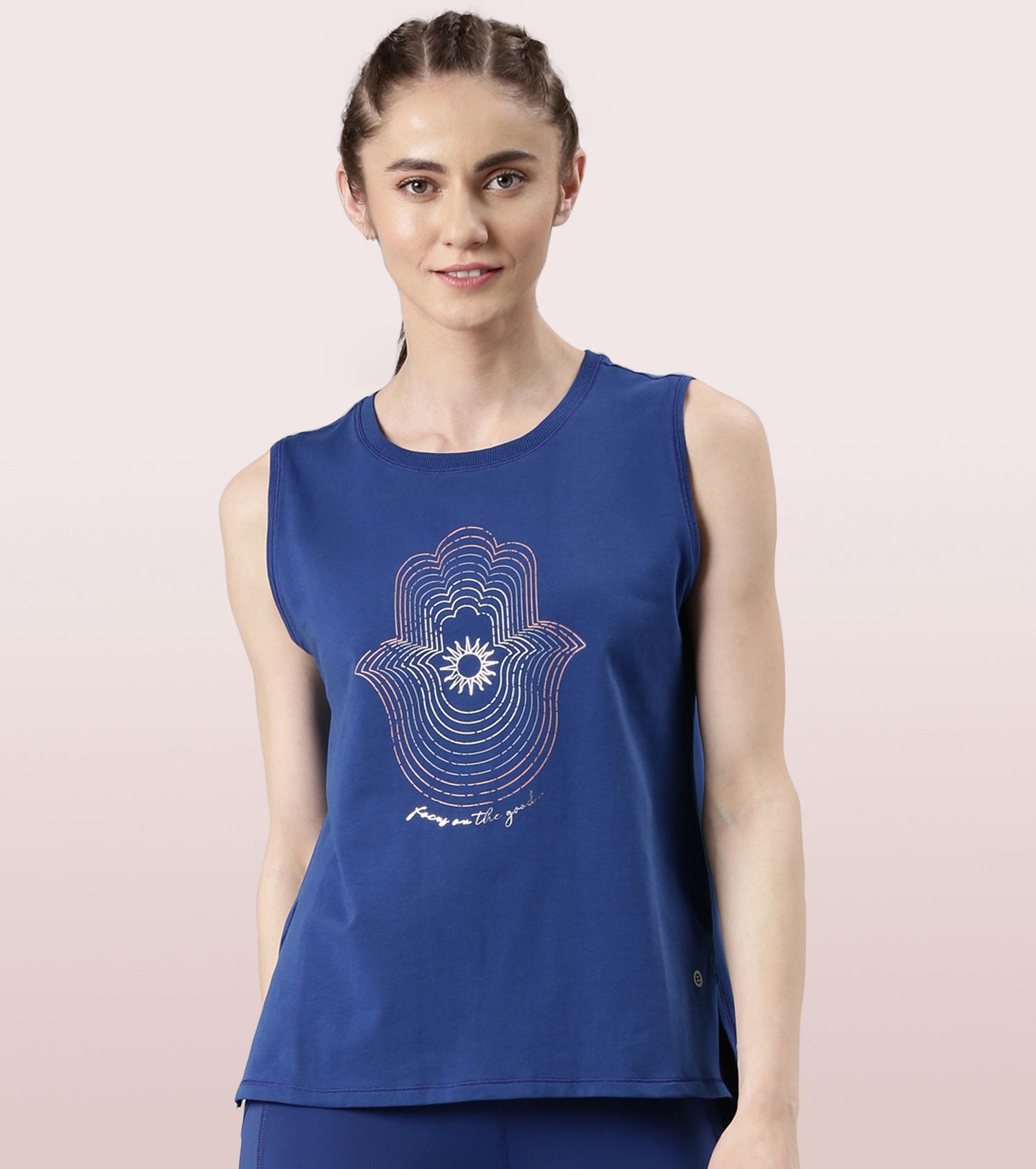 Stay Cool Tank | Crew Neck Anti-odour Stretch Cotton Muscle Tank With Graphic Print