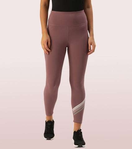 Hugged Legging | Dry Fit Stripe Graphic Print Leggings