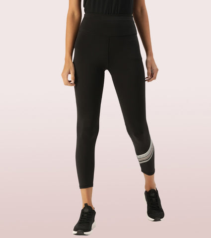 Hugged Legging | Dry Fit Stripe Graphic Print Leggings