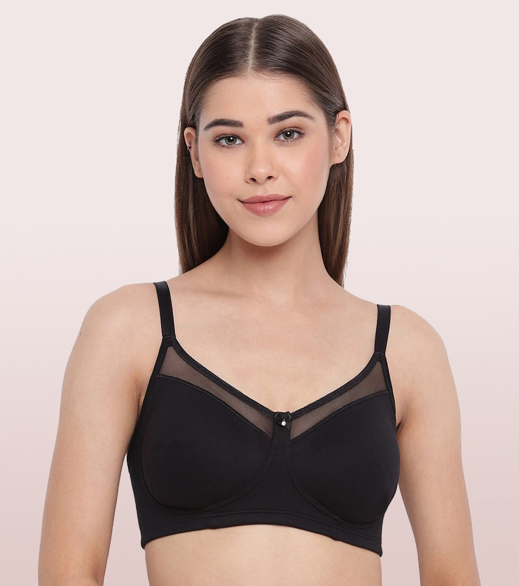 Enamor Top-Panel Air Flow, Jiggle Control Women's Everyday T-Shirt Bra - Non Padded, Wirefree, Full-Coverage - A030