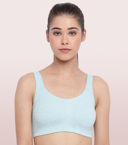 Enamor Low Impact Cotton Bra For Women - Non-Padded, Non-Wired, High-Coverage Bra For All-Day Comfort | SB06