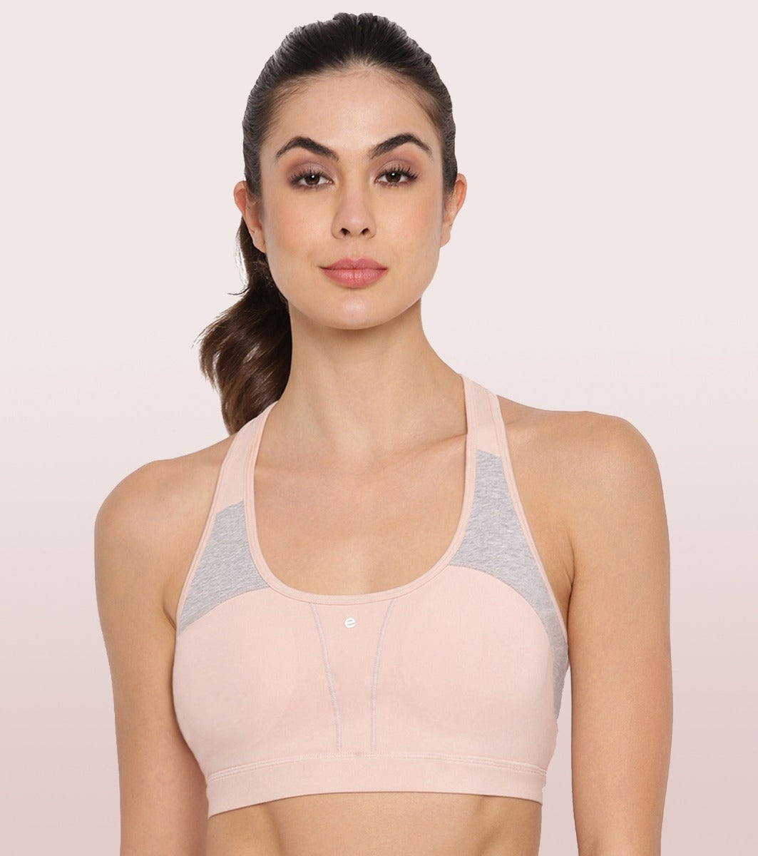 Racer Back Medium Impact Sports Bra with Removable Pads – Enamor