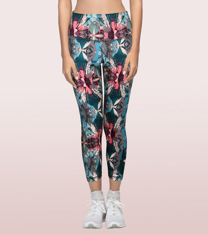 Hugged Leggings | High Waisted 7/8 Dry Fit Printed Leggings