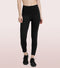Enamor High rise 7/8th length Drawstring Closure Hugged Fit Legging For Women- Quick Dry, Antimicrobial - E040 (Black)