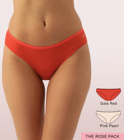 Bikini Panty | Full Coverage & Low Waist | Antimicrobial & Stain Release Finish | Pack of 2 | Colors May vary