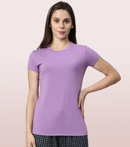 Basic Crew Tee – Solid | Short Sleeve Crew Neck Stretch Cotton Tee