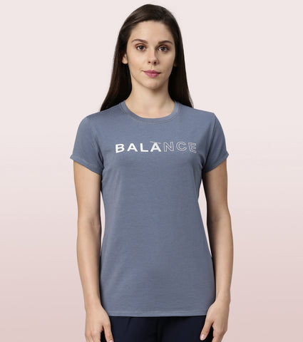 Basic Crew Tee – Graphic Print | Short Sleeve Crew Neck Stretch Cotton Tee