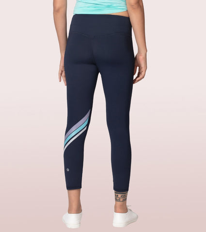 Hugged Legging | Dry Fit Stripe Graphic Print Leggings