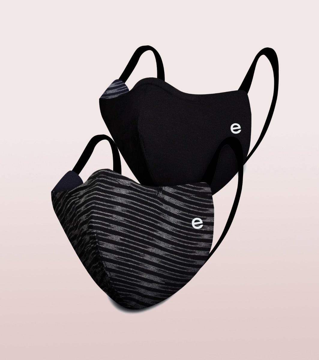 IKAT CRAFT MASK : 3-Layer Reversible Safety Mask with Cotton Comfort | >95%* Protection | Adult Mask - Pack of 2