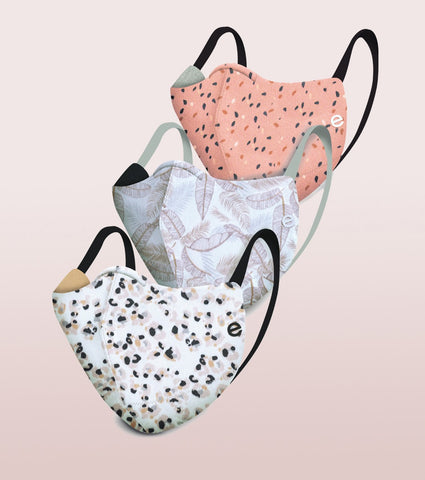 REVERSIBLE MASK : 4-Layer Safety Mask With Cotton | >95% Protection | Adult Mask - Pack of 3