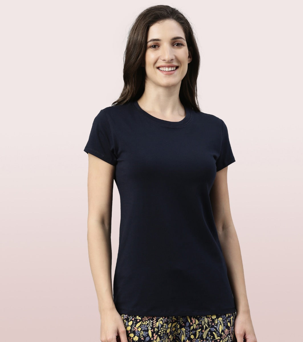 Basic Crew Tee – Solid | Short Sleeve Crew Neck Stretch Cotton Tee