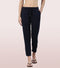 Enamor Mid Rise 7/8th length Drawstring Closure Shop In Pants for Women - Relaxed Fit, Soft & drapey 4-way stretch - E048 (Navy)