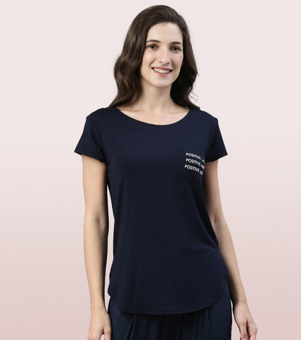 Home Lounge Tee | Soft & Drapey Graphic Printed Lounge Tee