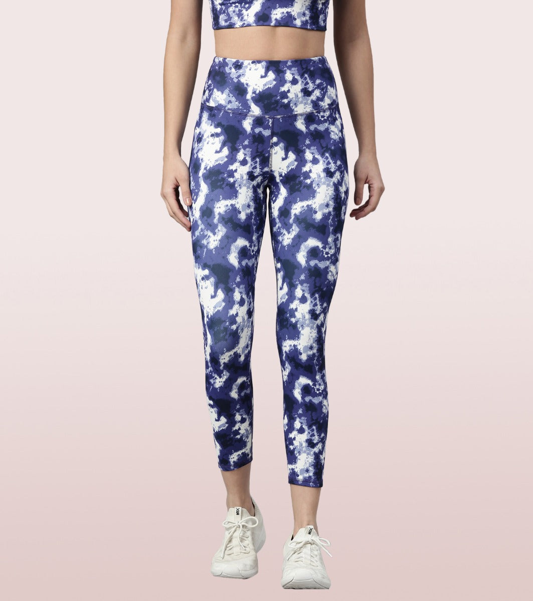 Hugged Leggings | High Waisted 7/8 Dry Fit Printed Leggings